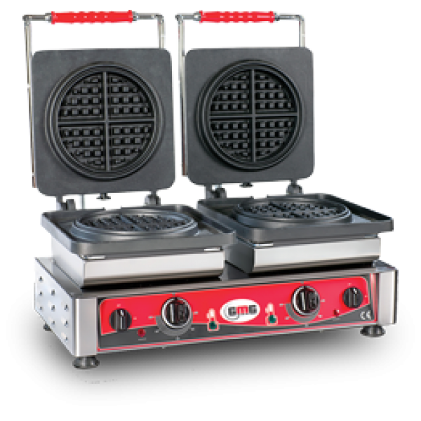 Waffle Makinası Yuvarlak Kare Çiftli